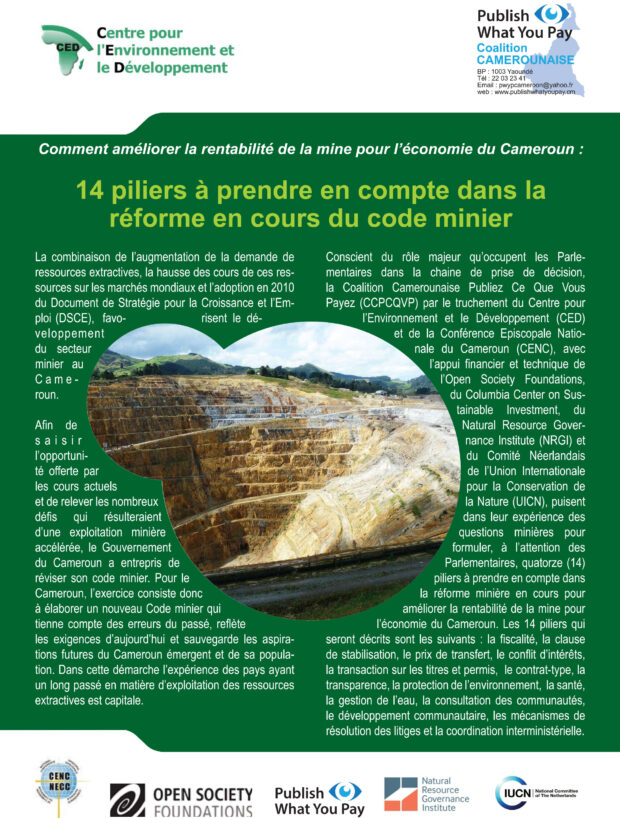 Comment améliorer la rentabilité de la mine pour l’économie du Cameroun : 14 piliers à prendre en compte dans la réforme en cours du code minier
